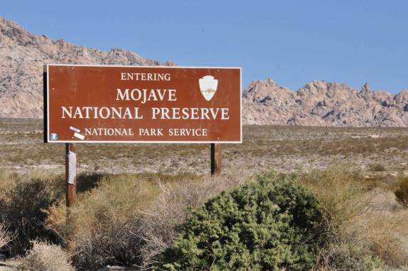 Uma das entradas da área de preservação do deserto de Mojave, na Califórnia, nos Estados Unidos
